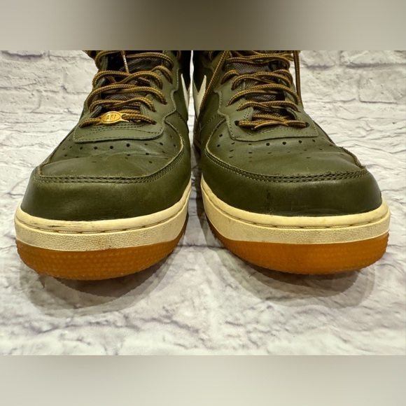 Nike Air Force 1 Mid '07 Medium Olive Green Men’s Size 13 Near Vintage Status - Picture 3 of 9